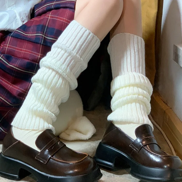 针织jkLolita袜套袜子女长筒小腿袜腿套