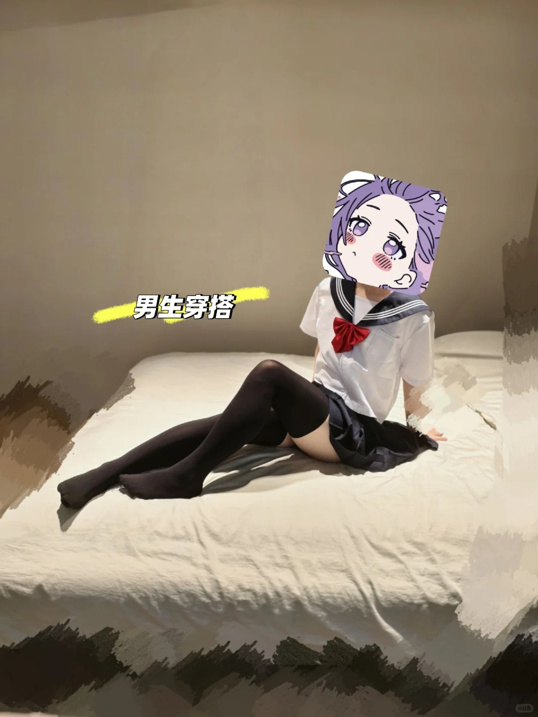 过膝黑丝真显腿长吧