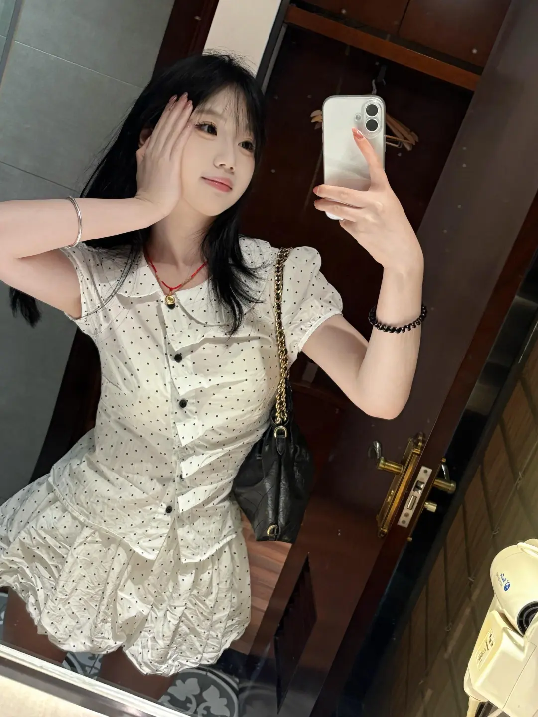 夏天必购！波点短袖套装超迷人
