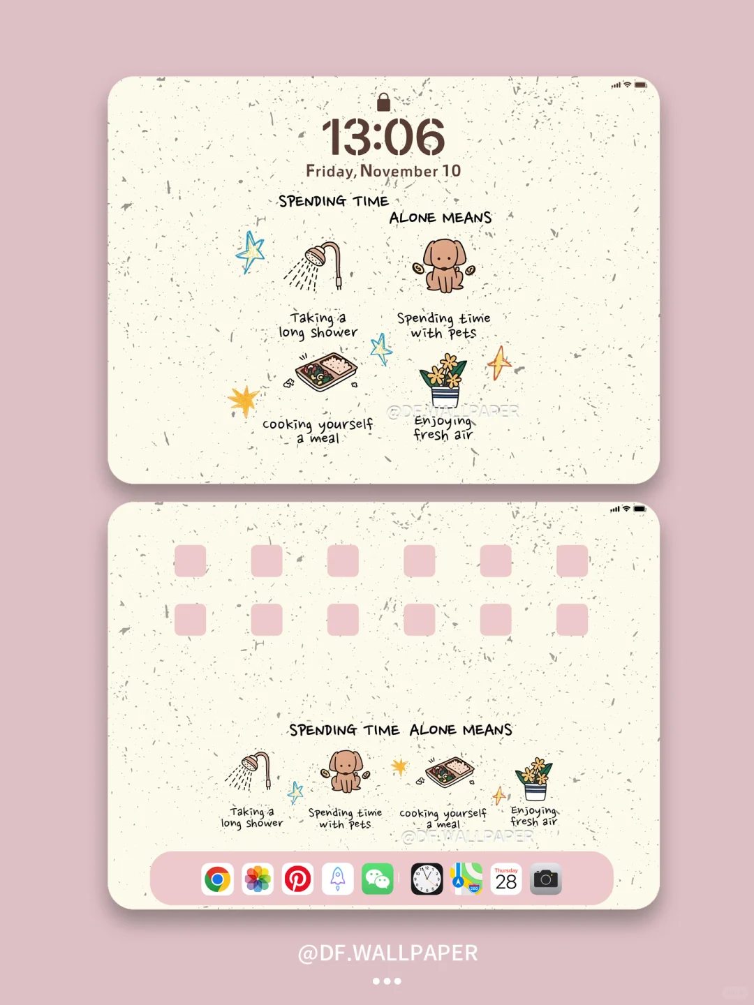 ipad壁纸｜美式正念复古｜INS风卡通壁纸