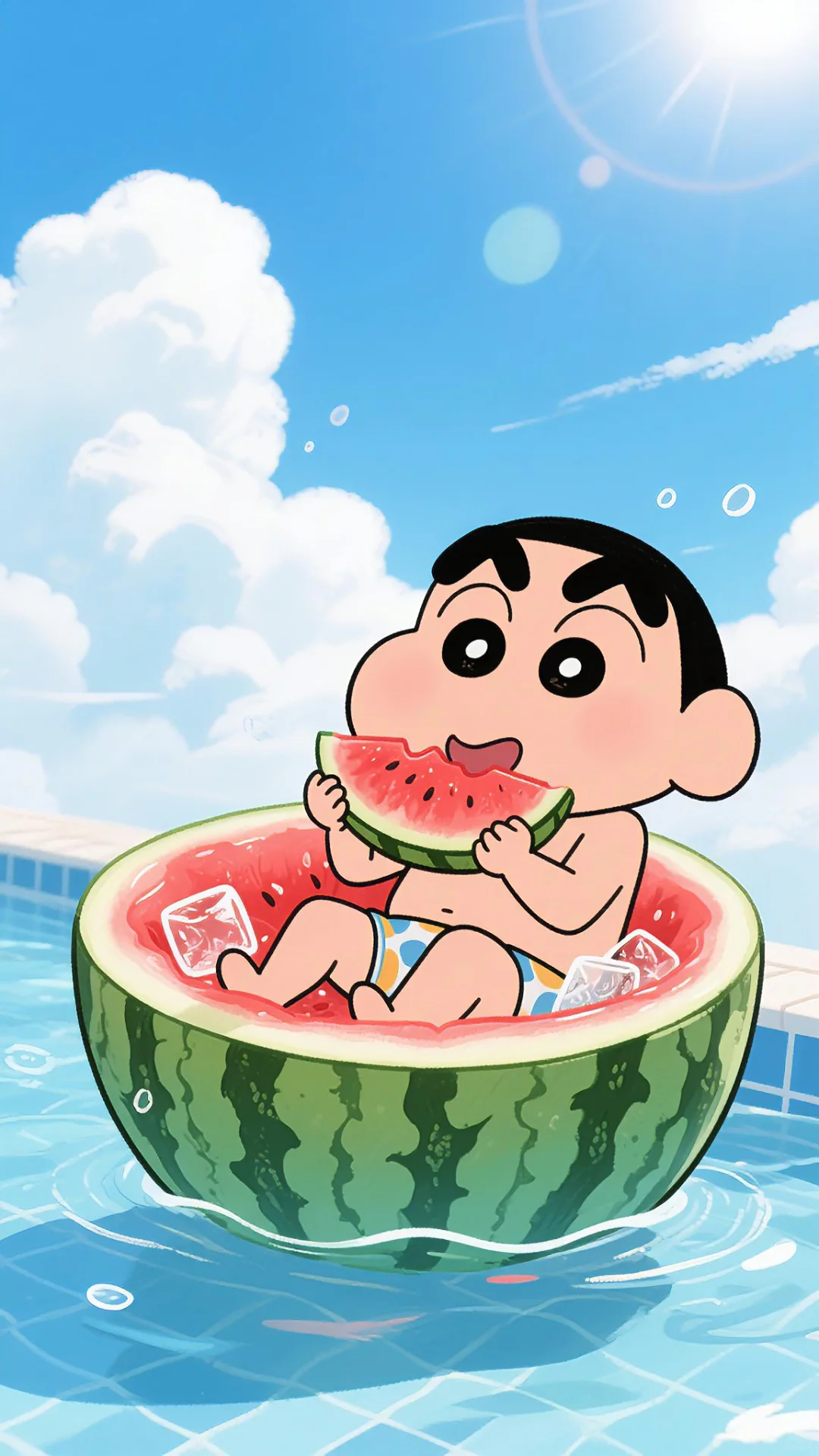 蜡笔小新の泳池西瓜奇遇记！