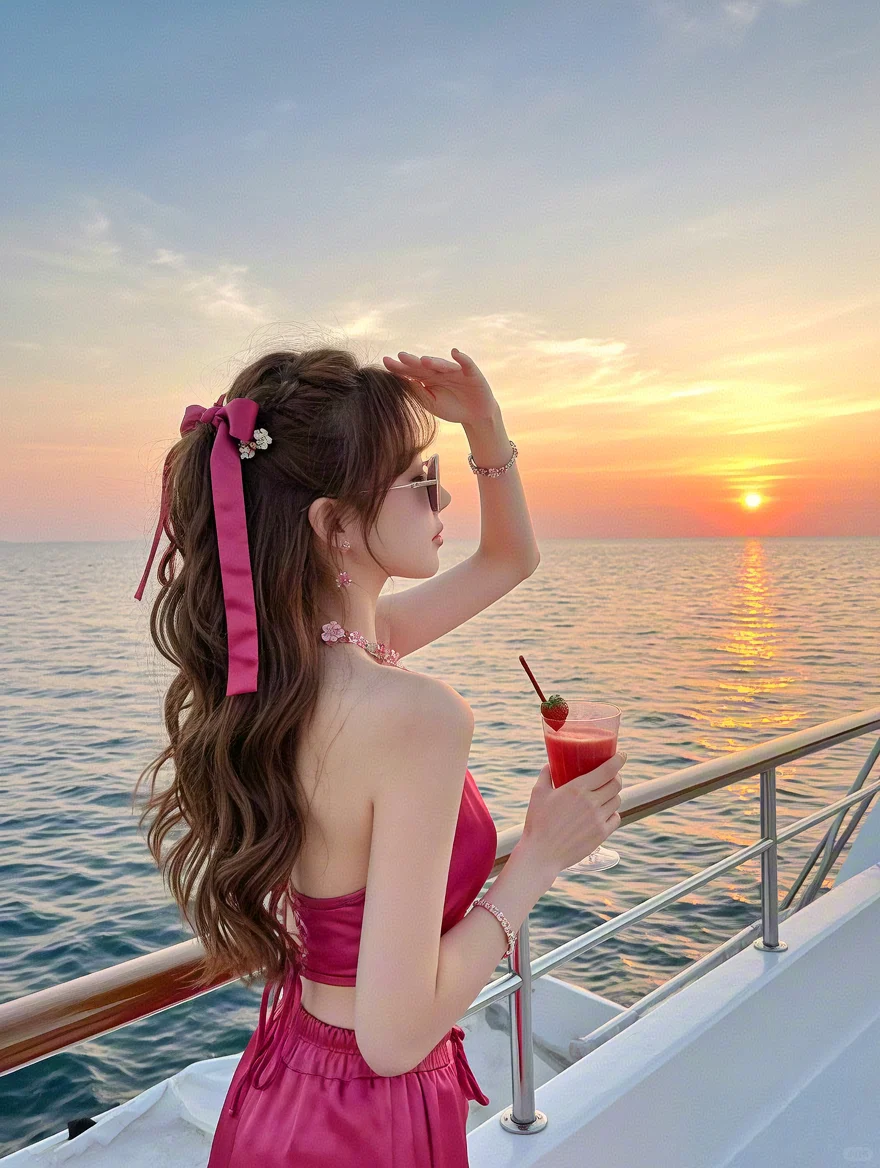 海边美女头像｜好美