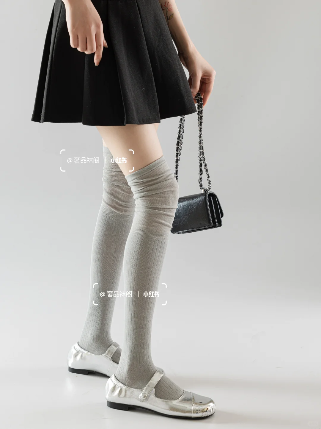 🎀灰色系过膝袜，夏日必备的时尚单品！