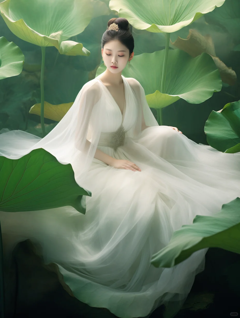 《荷韵清影：水中倩影》