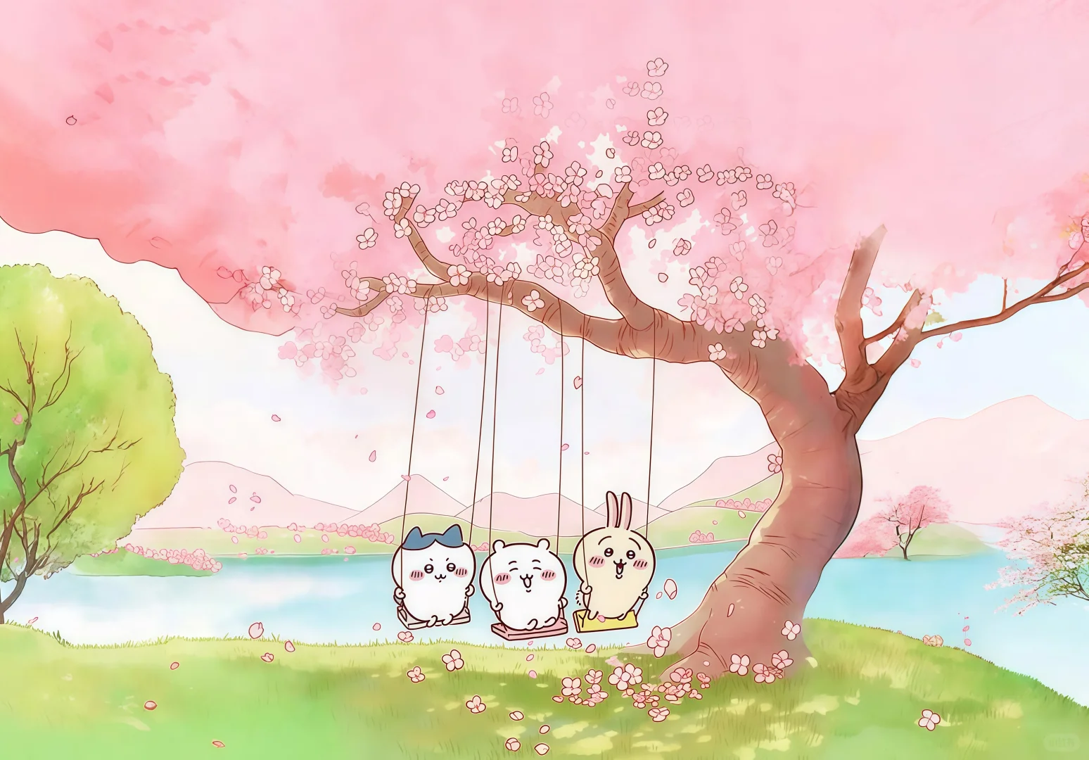 𝐢𝐩𝐚𝐝壁纸｜春天里的chiikawa🌸