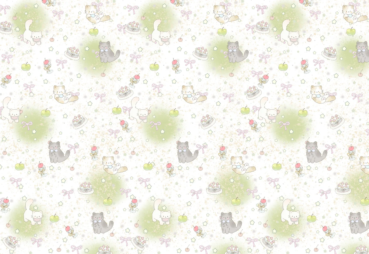 🍏青苹果小猫iPad 壁纸来啦～