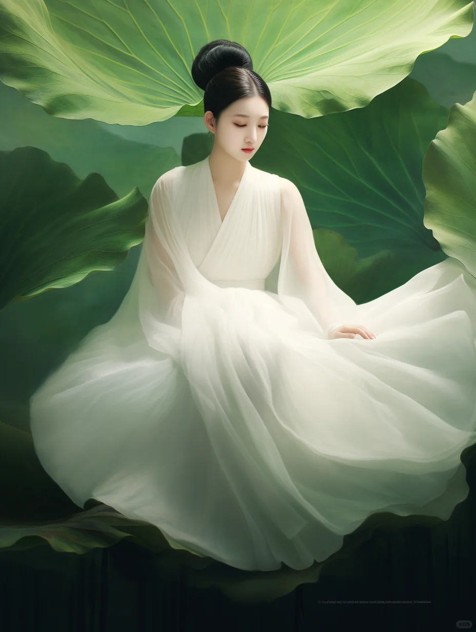 《荷韵清影：水中倩影》