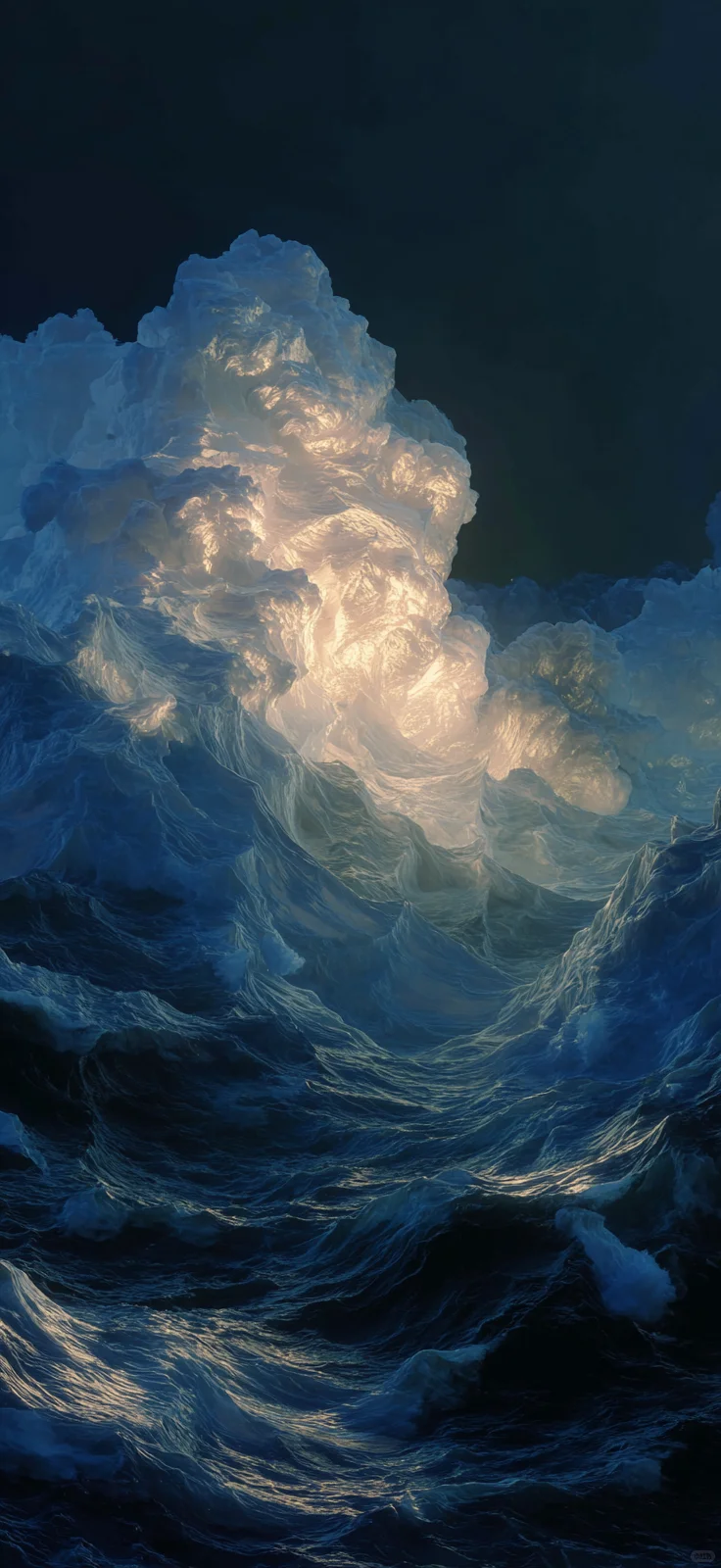 壁纸分享丨高清壁纸湛蓝金涛🌊🌊🌊