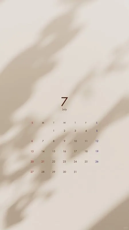 壁纸 | 日历：七月，盛夏