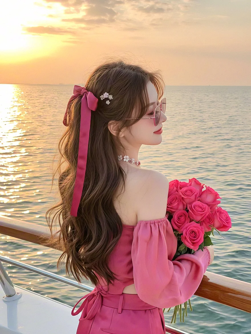 海边美女头像｜好美