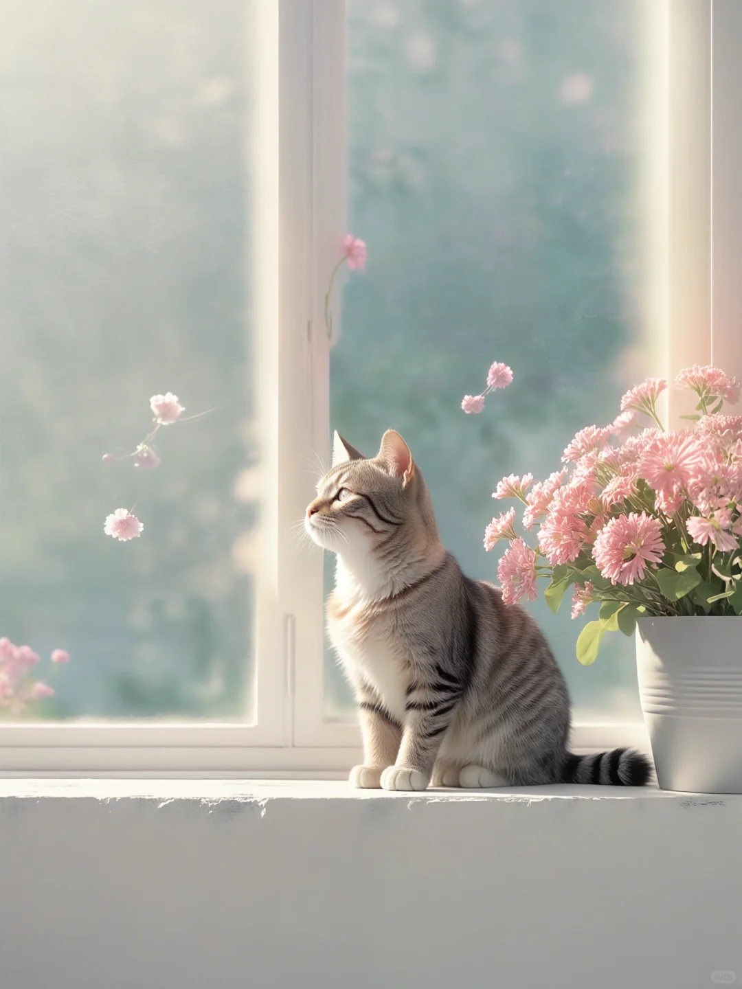淋浴阳光的猫咪