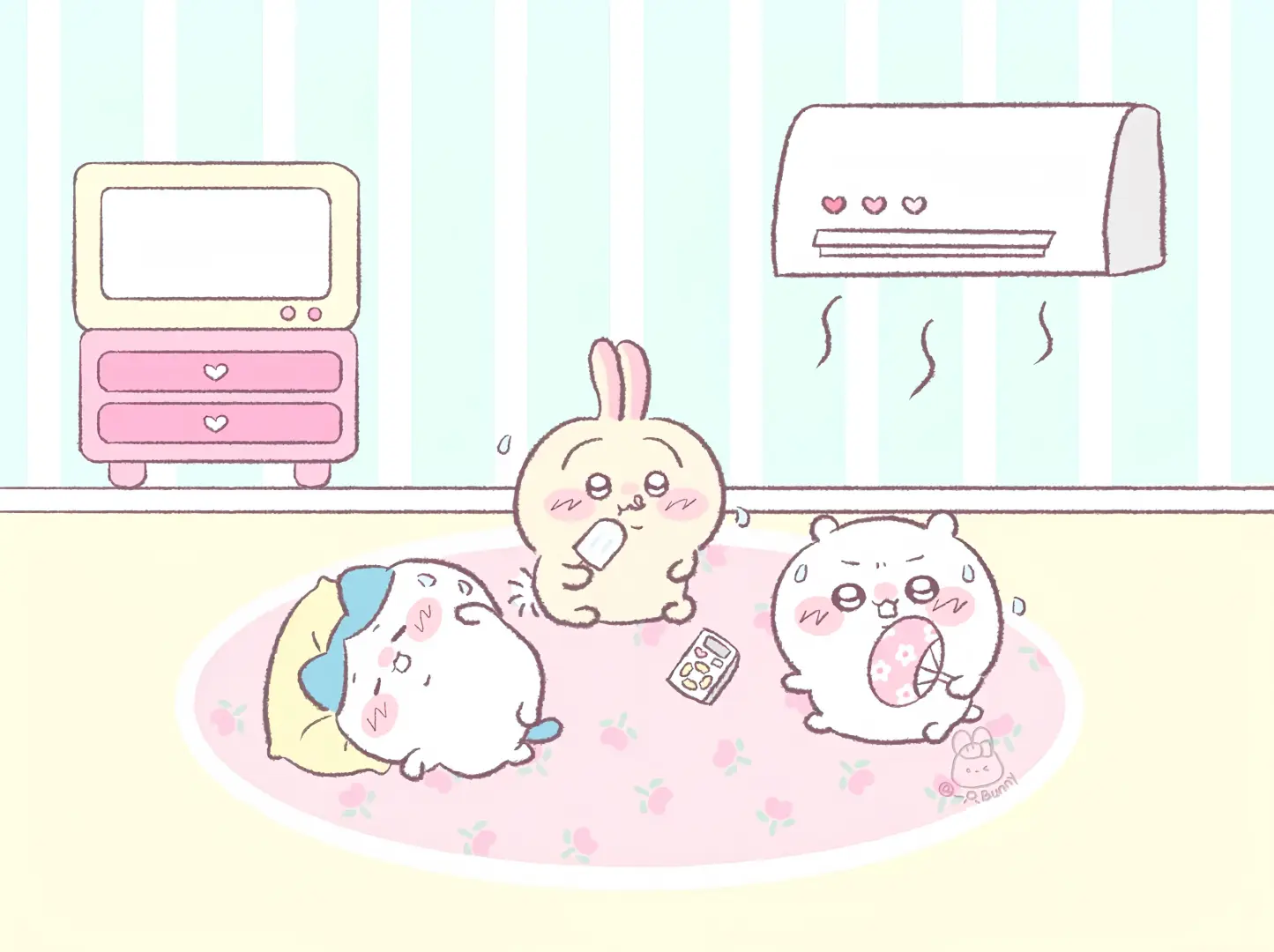 iPad壁纸｜chiikawa三小只系列
