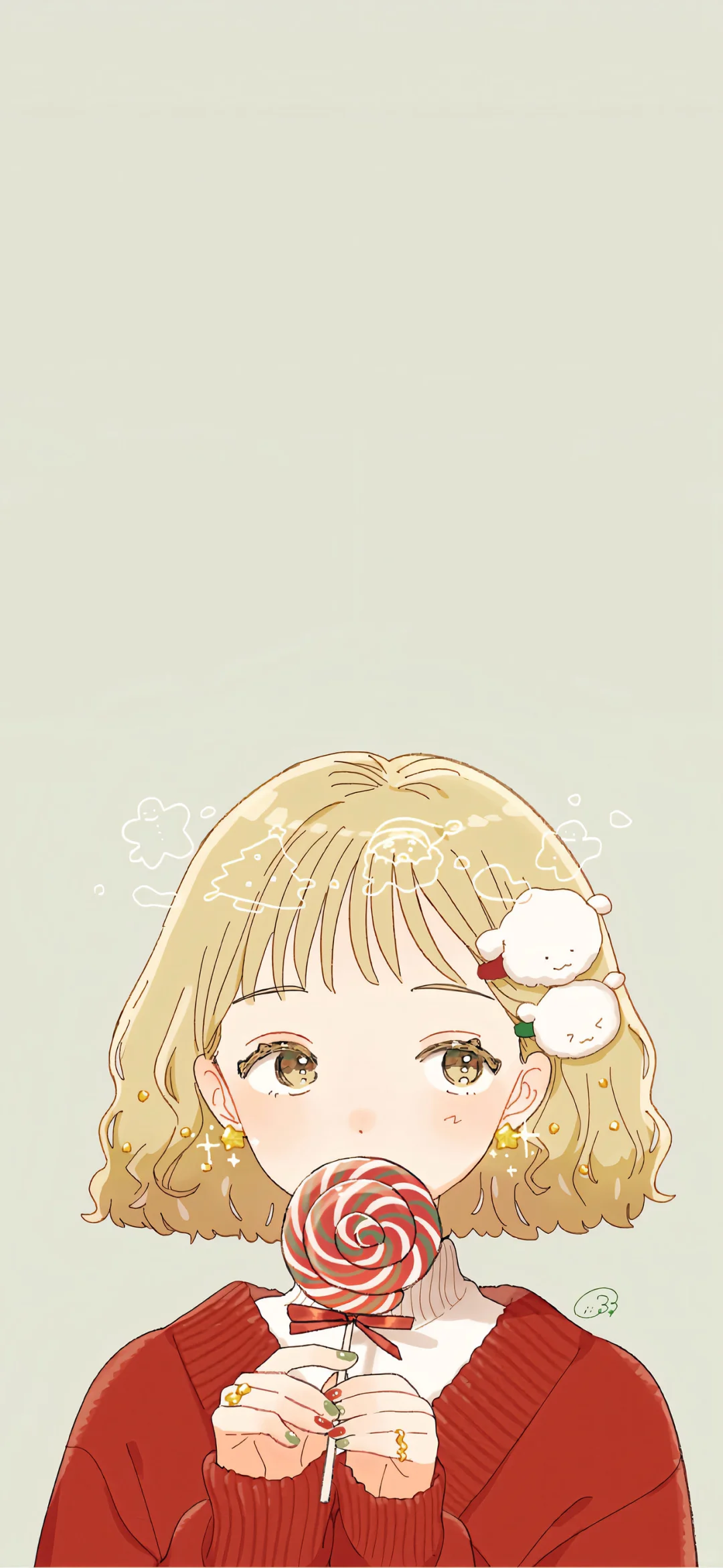 治愈系手绘人物插画壁纸