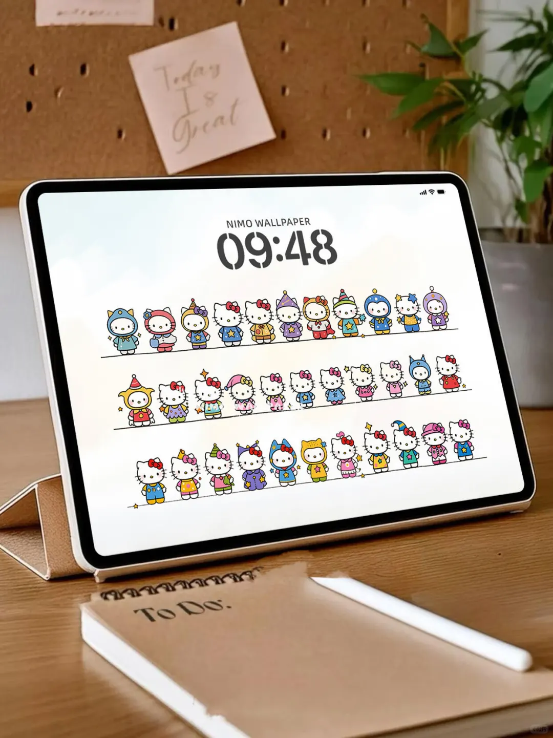 可爱的Hello Kitty排排站丨ipad壁纸