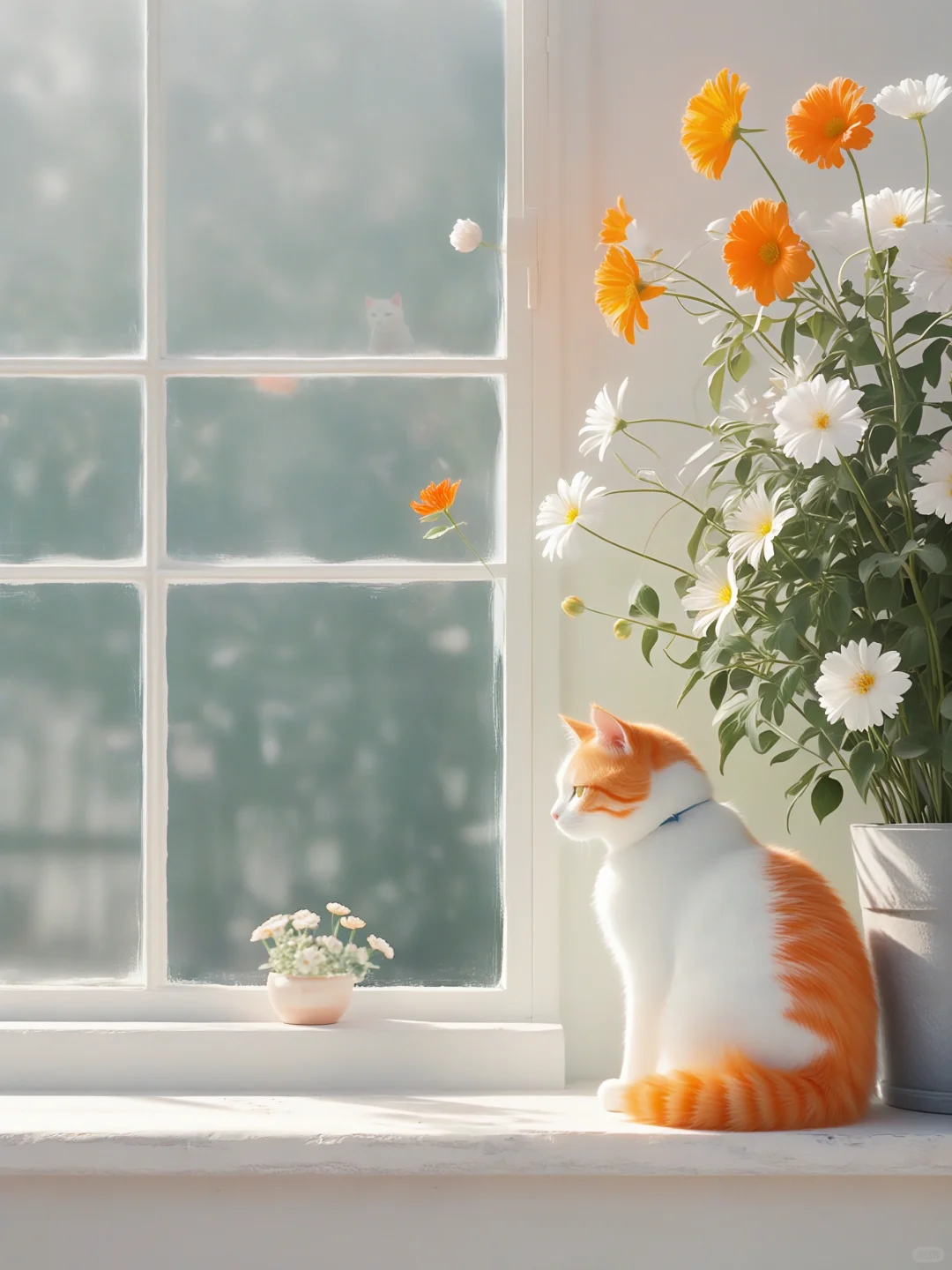 淋浴阳光的猫咪