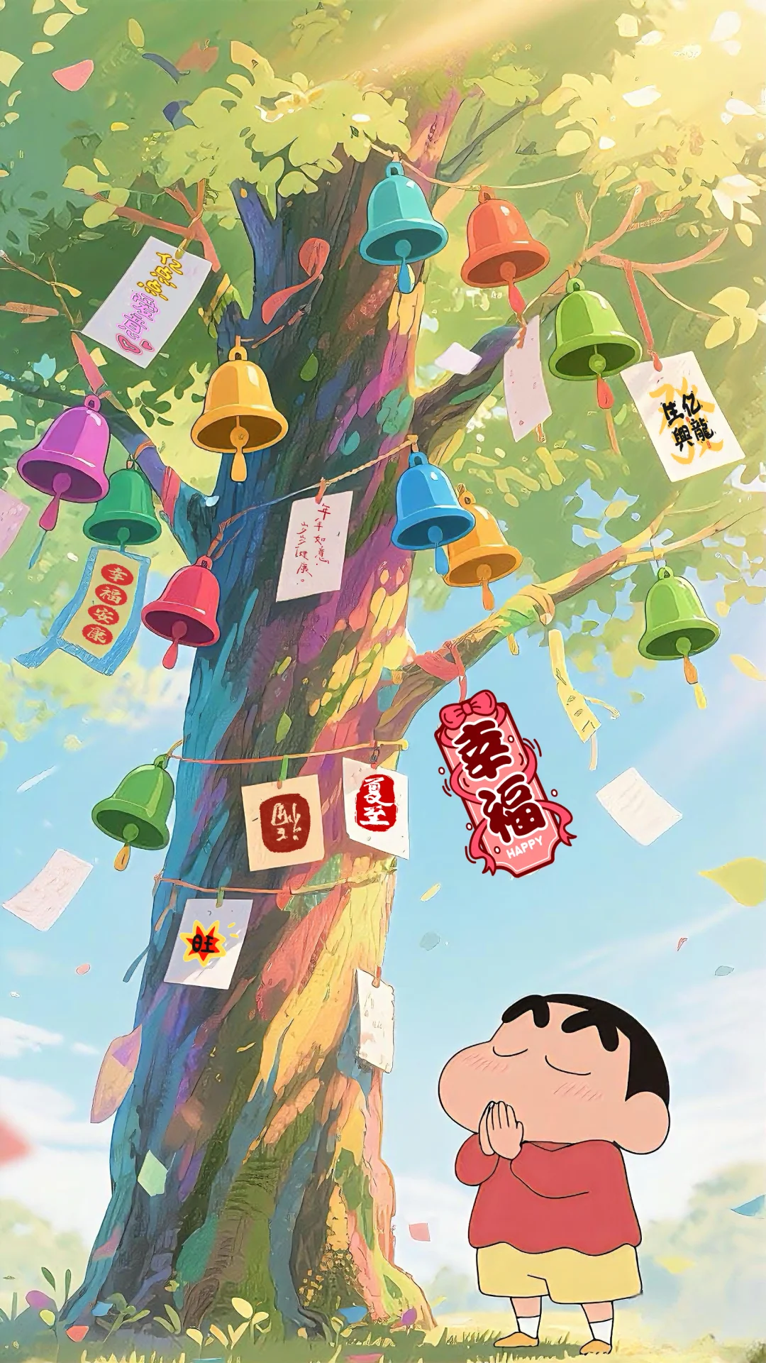 治愈感满满的小新祈福壁纸来啦(3/3)