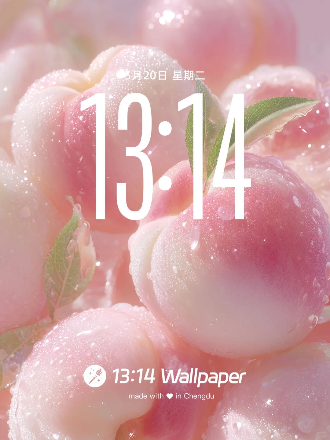 1314壁纸 | 水灵灵的水蜜桃壁纸