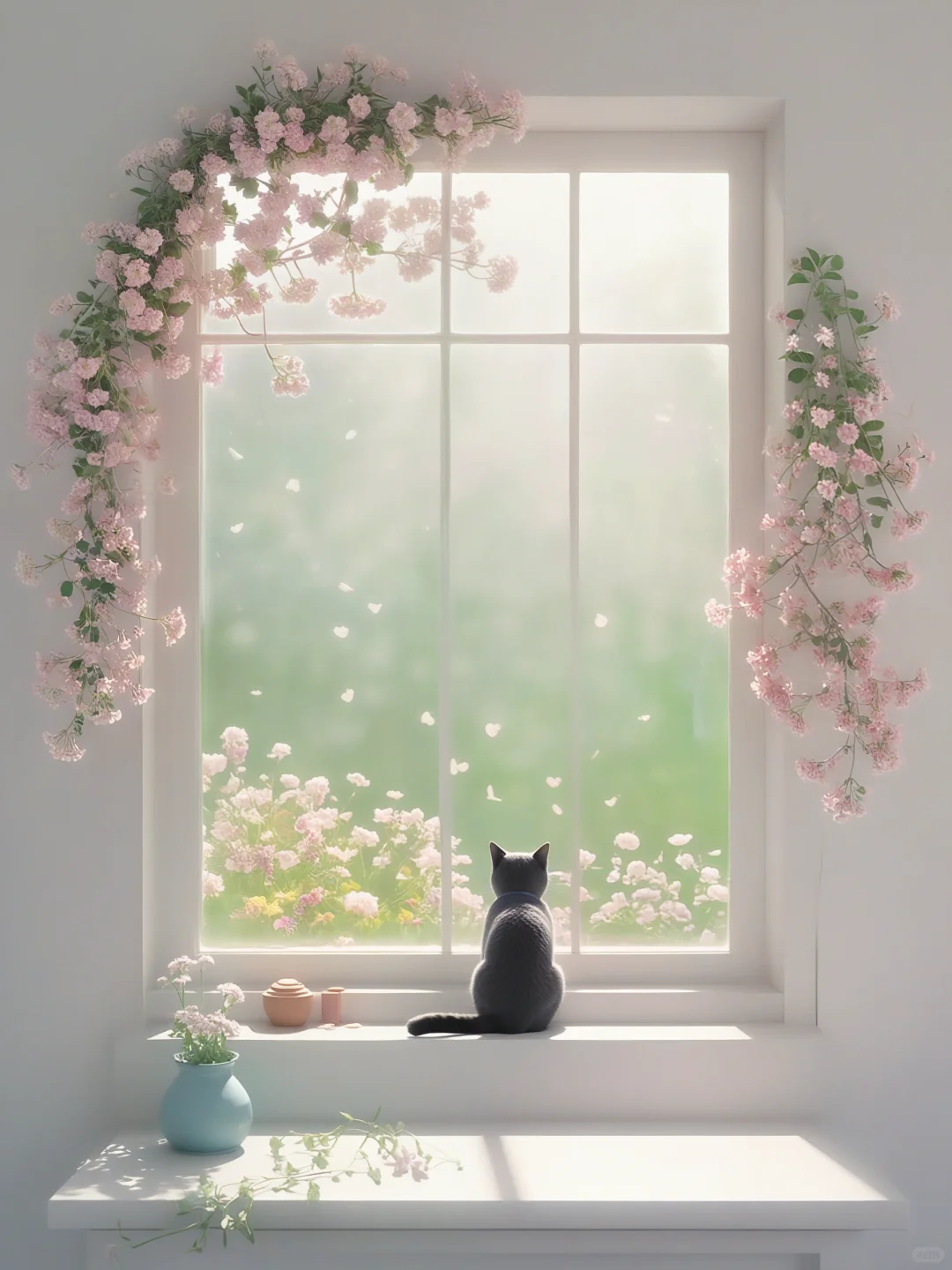 淋浴阳光的猫咪
