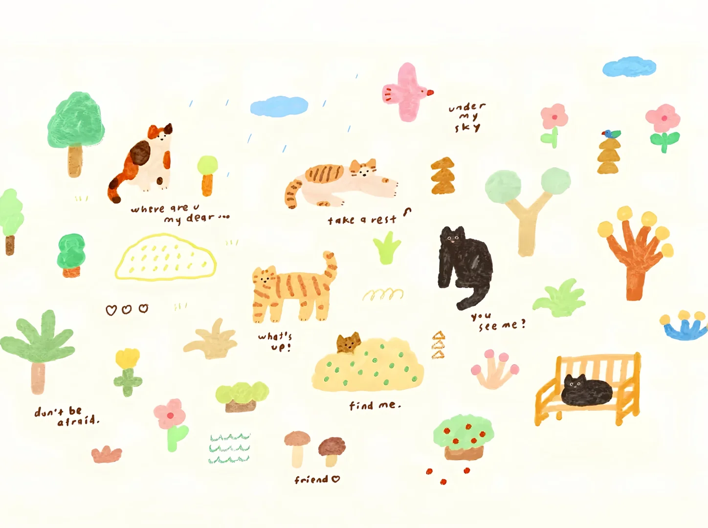 小猫壁纸｜iPad壁纸✨