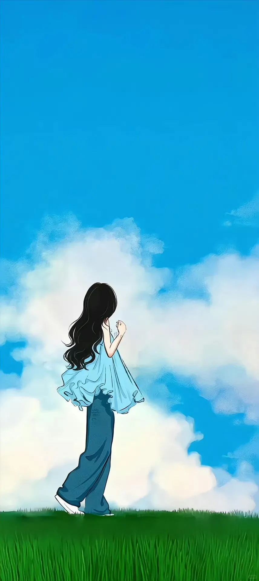 治愈系手绘人物插画壁纸