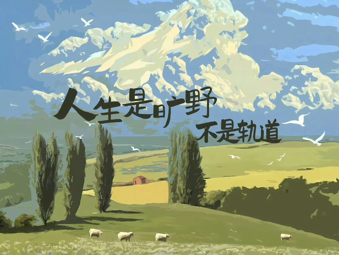 电脑壁纸 人生是旷野，不是轨道🎈