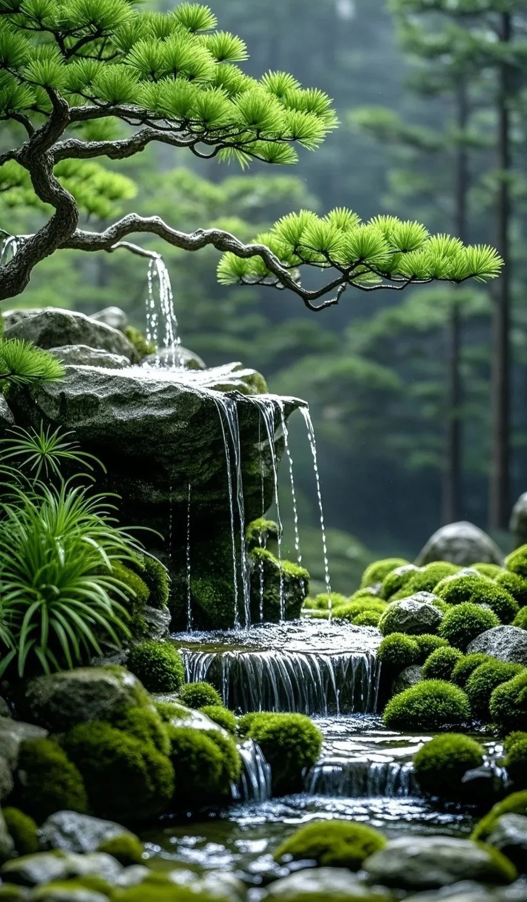 潺潺流水，绿意浓浓｜高清手机壁纸