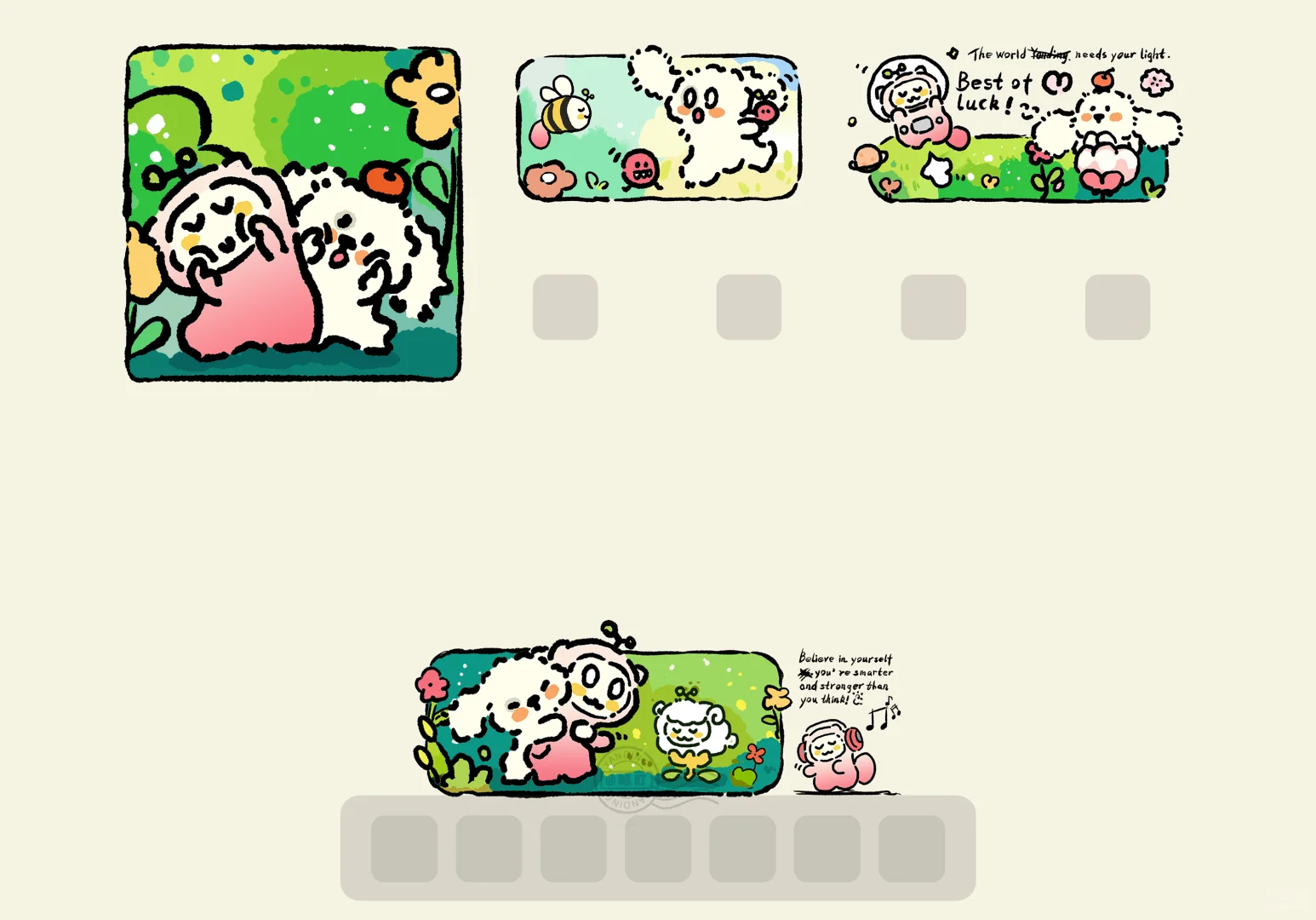 原创iPad壁纸｜小可爱出击🌸私藏级治愈系💎