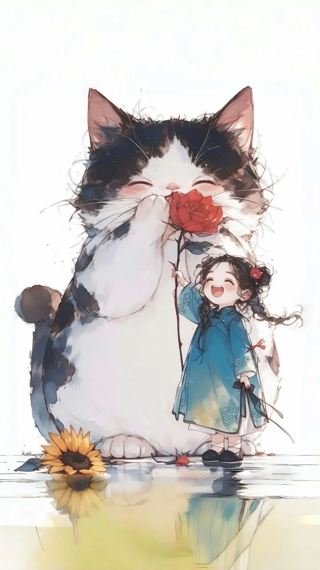 治愈系手绘人物插画壁纸