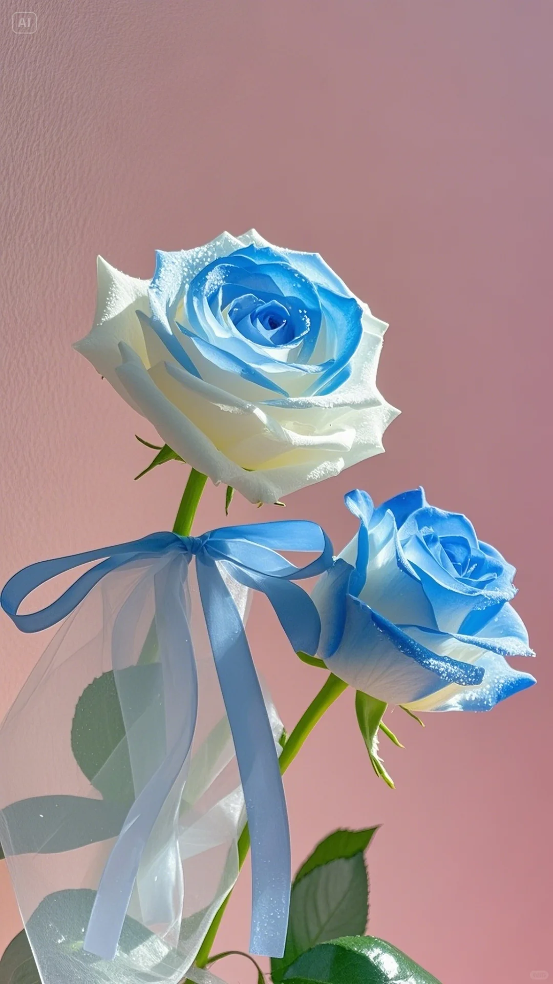 蓝色玫瑰花，浪漫的花花，梦幻的花花🌹?