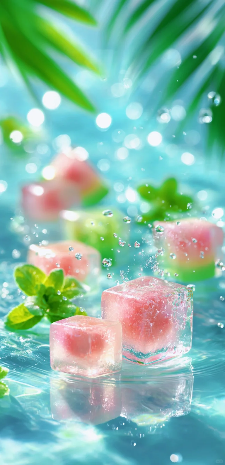 水果冰块，清新感拉满！清爽一夏！