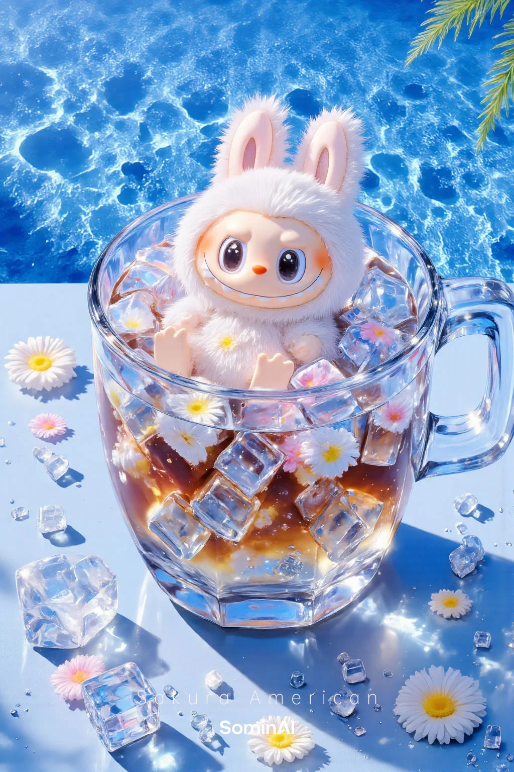 Labubu 手机壁纸｜送你一杯夏日清凉🥤