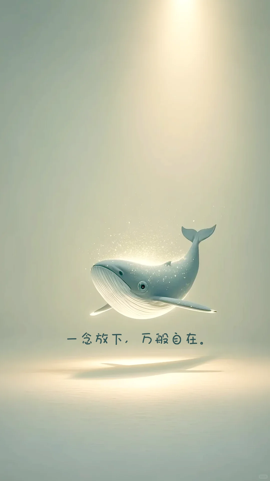 莫兰迪色系可爱海洋生物形象壁纸