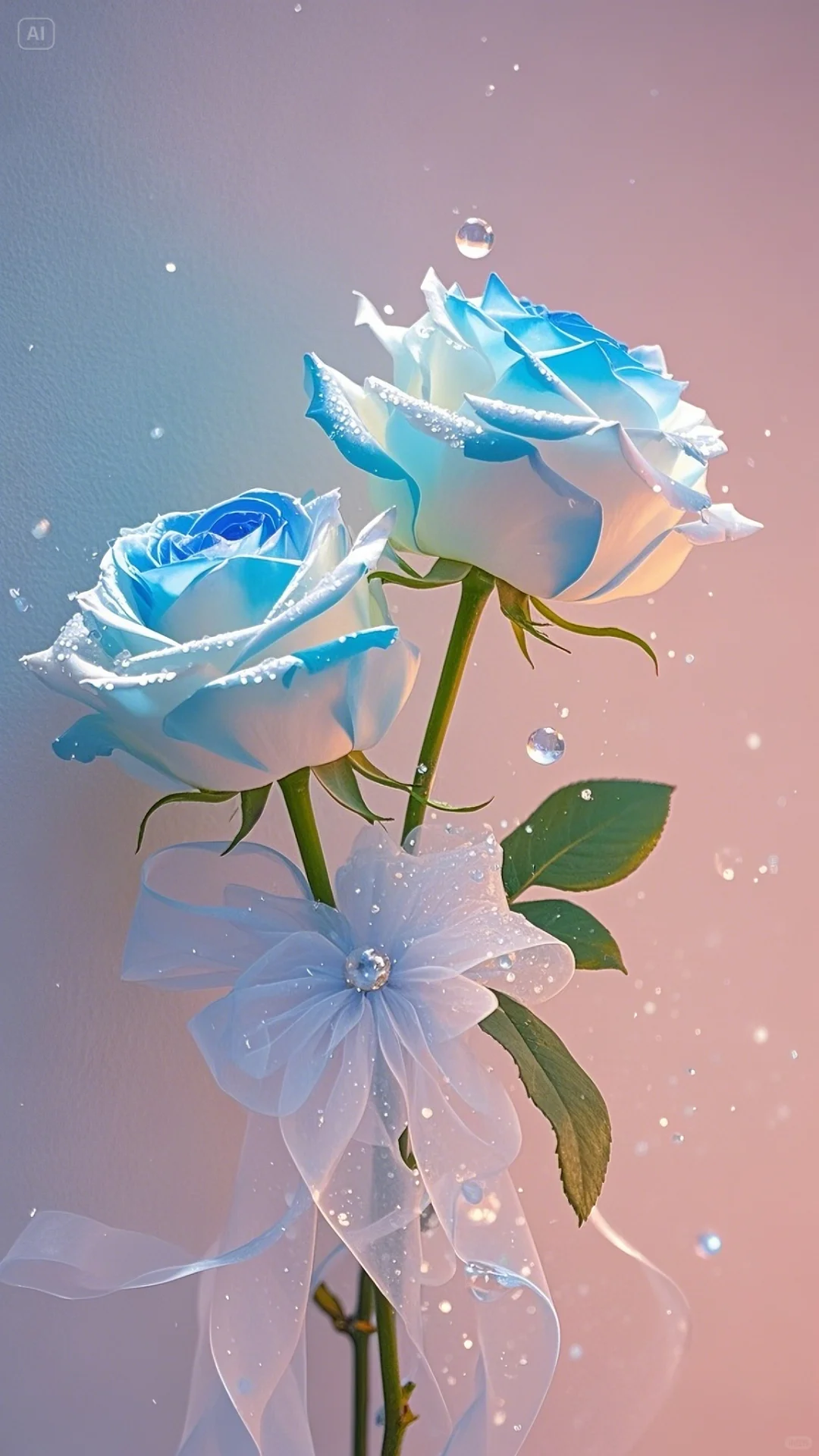 蓝色玫瑰花，浪漫的花花，梦幻的花花🌹?