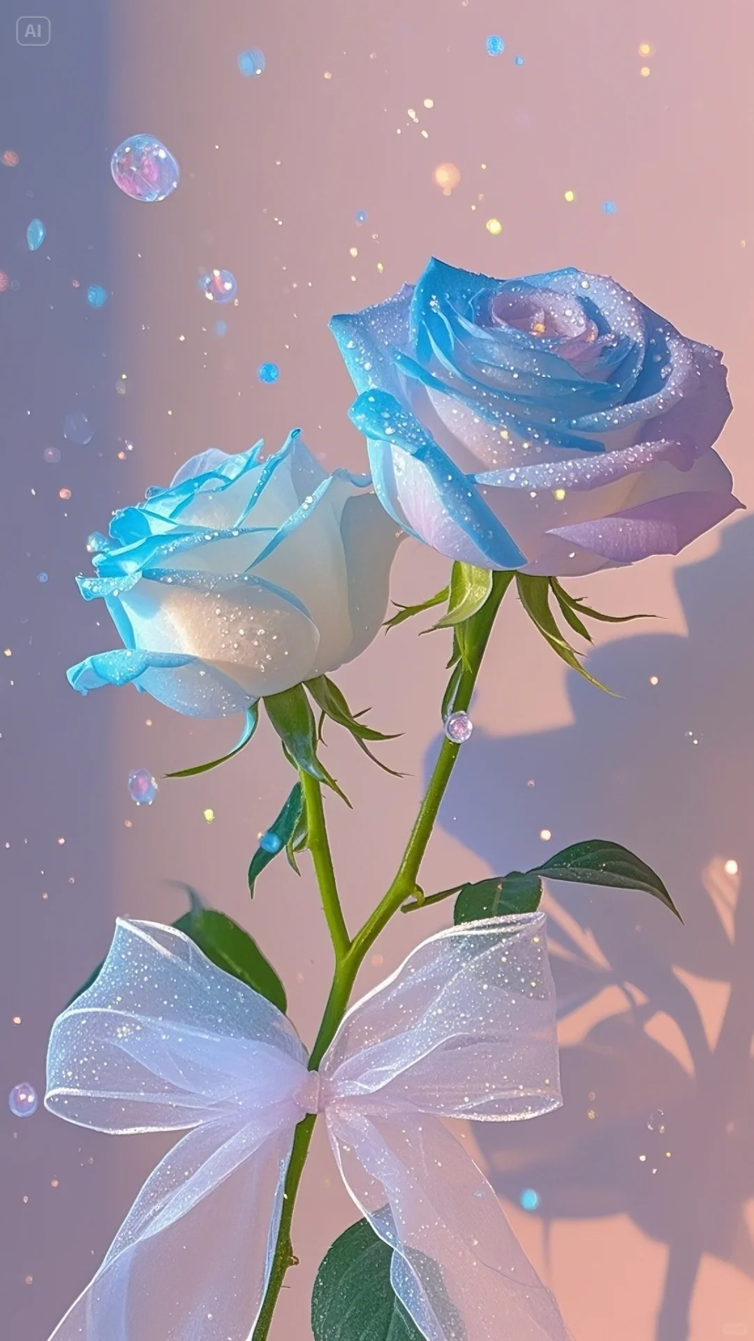 蓝色玫瑰花，浪漫的花花，梦幻的花花🌹?
