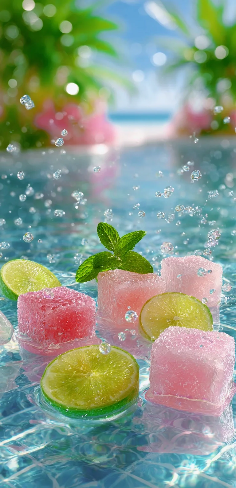 水果冰块，清新感拉满！清爽一夏！