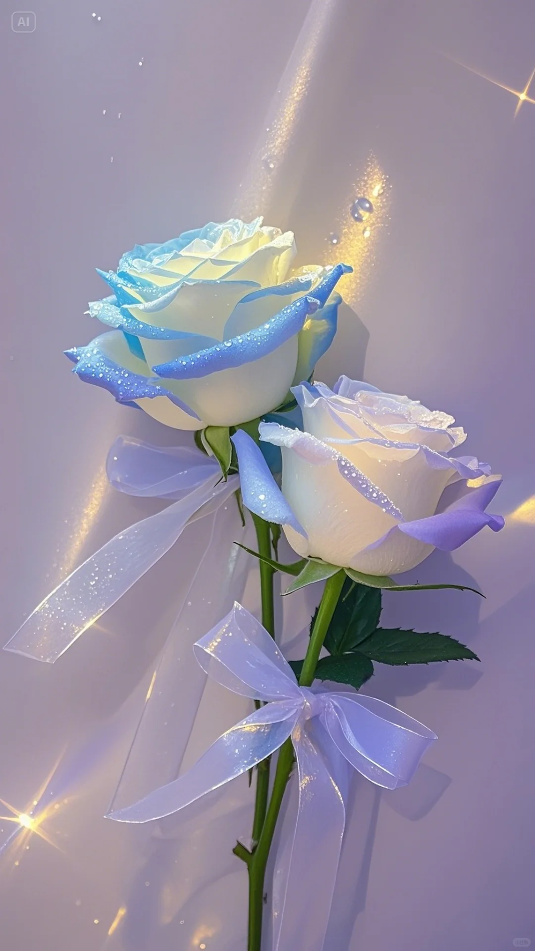 蓝色玫瑰花，浪漫的花花，梦幻的花花🌹?