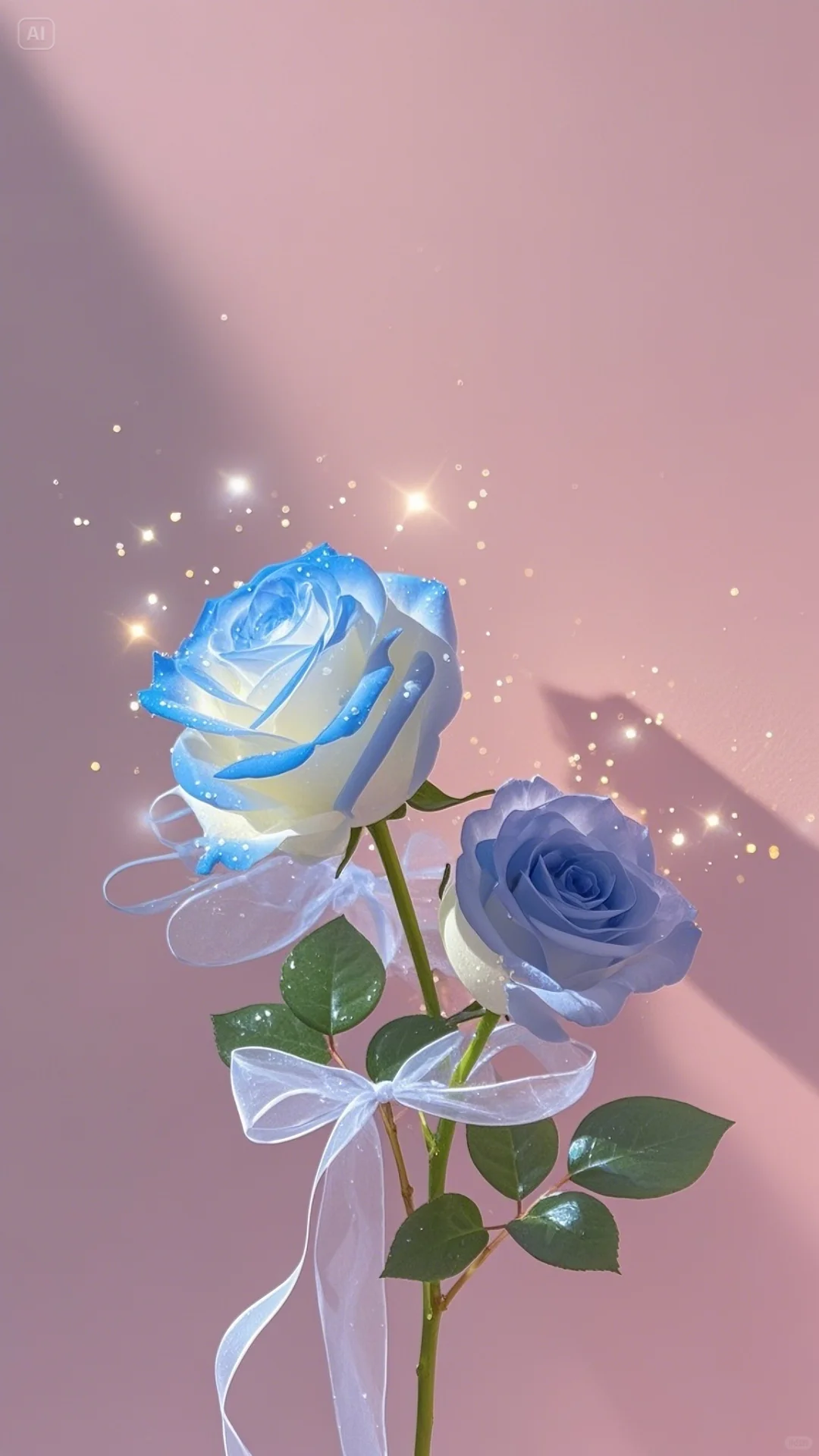 蓝色玫瑰花，浪漫的花花，梦幻的花花🌹?