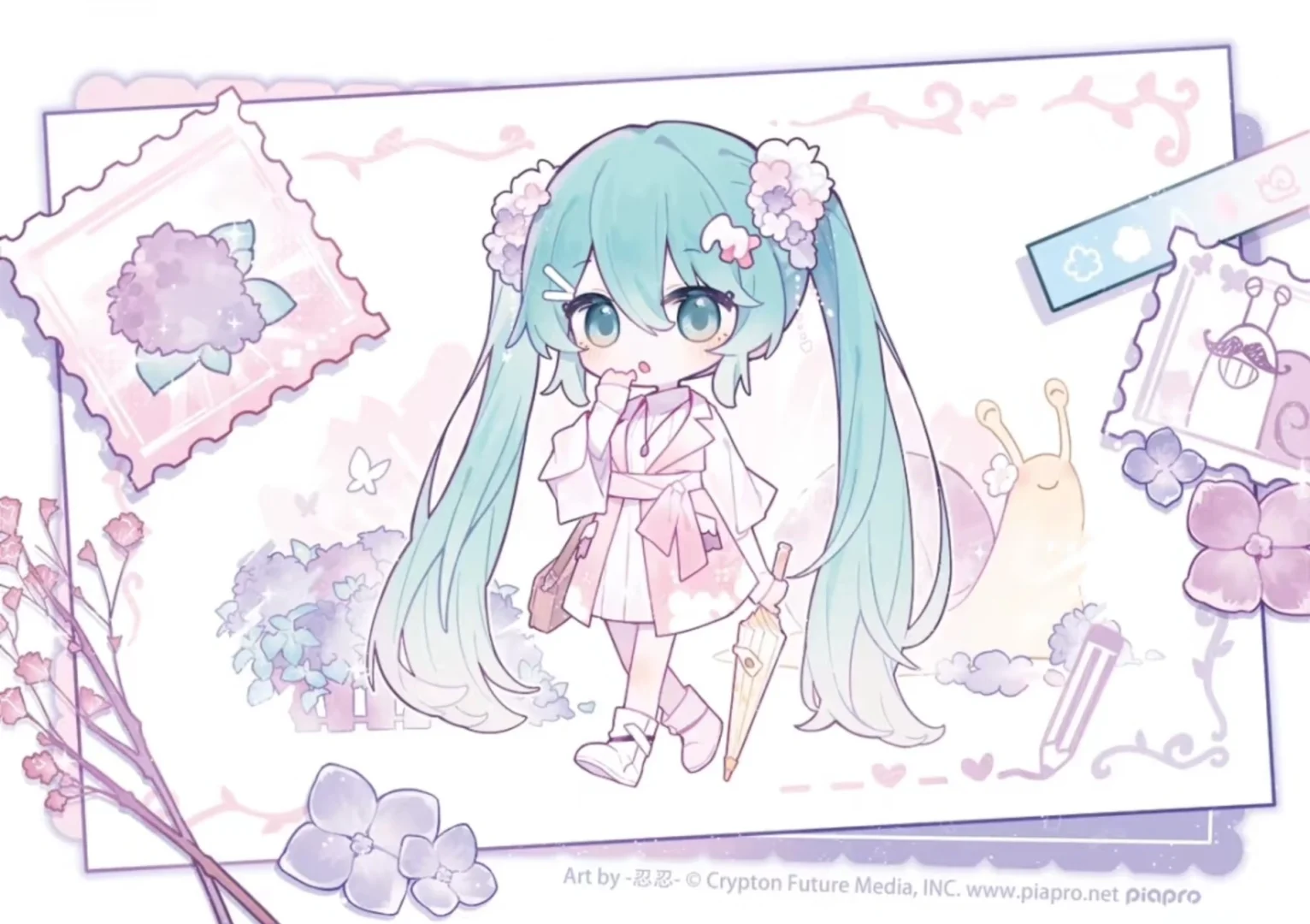 可爱系初音未来头像和壁纸