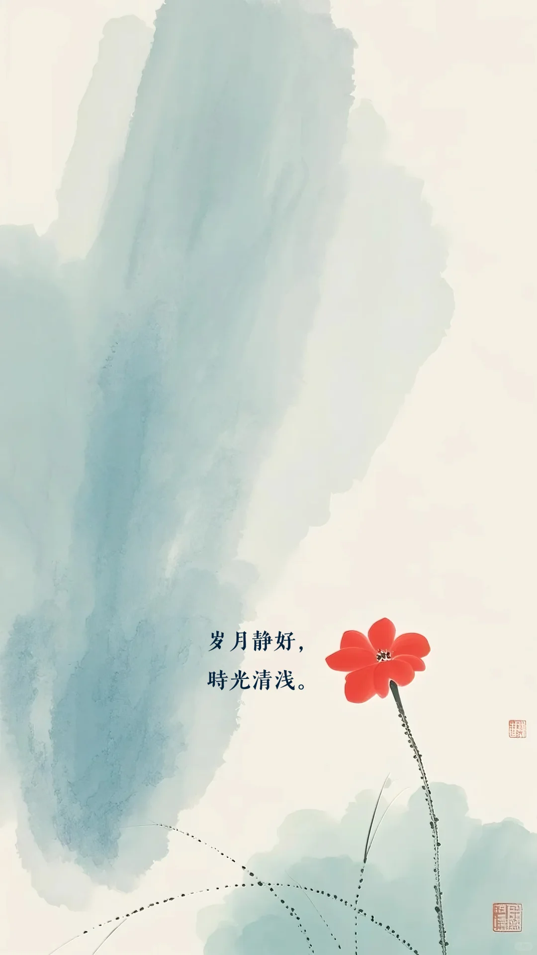 淡雅唯美梦幻禅意水墨高清壁纸