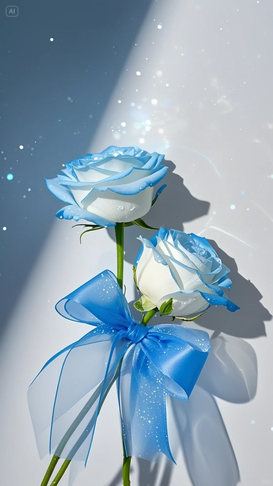 蓝色玫瑰花，浪漫的花花，梦幻的花花🌹?
