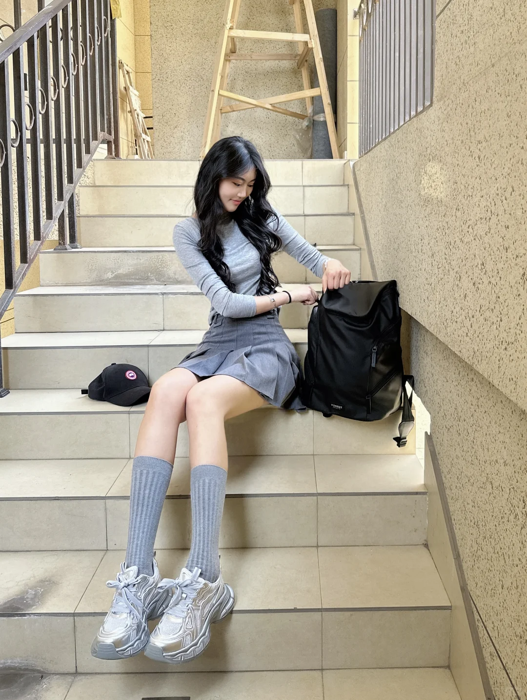 177/57 今天灰色小腿袜