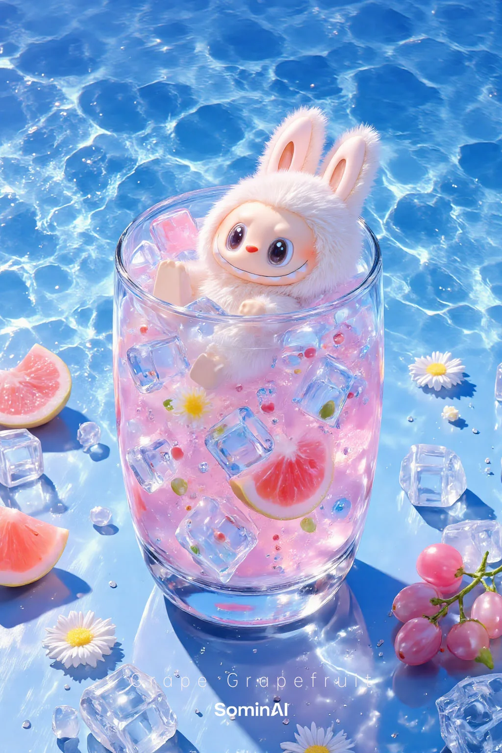 Labubu 手机壁纸｜送你一杯夏日清凉🥤