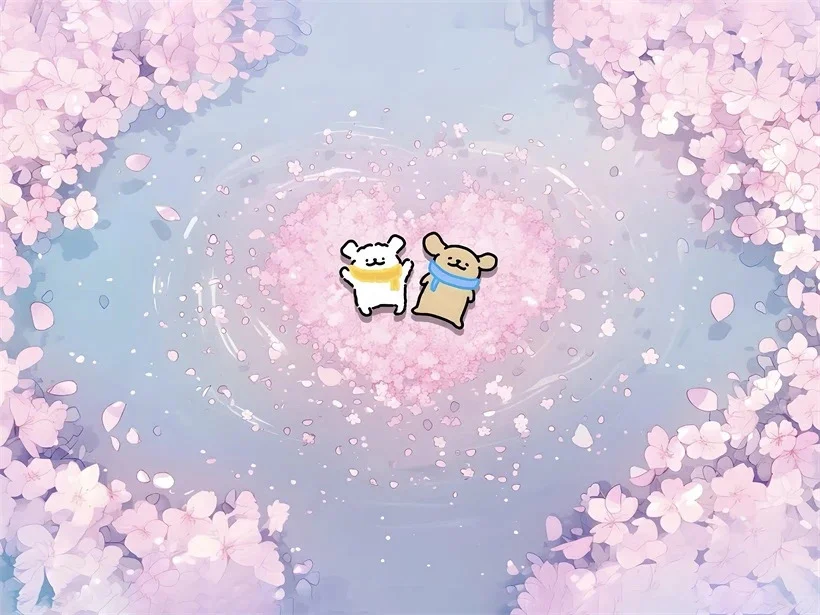 平板壁纸线条小狗分享