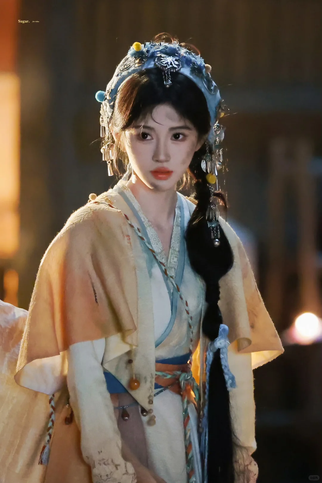 鞠婧祎《来战》路透造型
