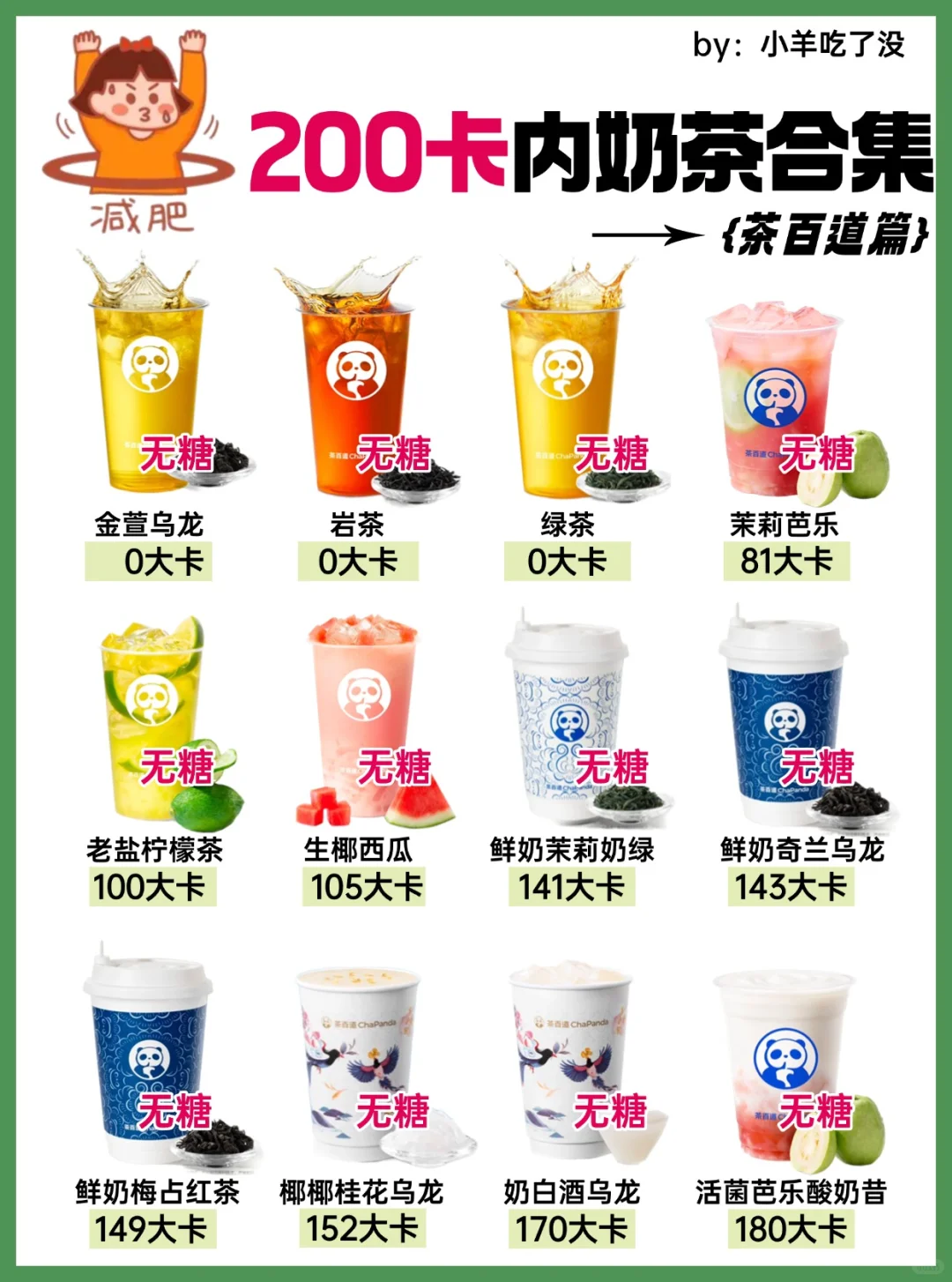 200卡内瘦子奶茶🧋减脂期也能放心炫‼️