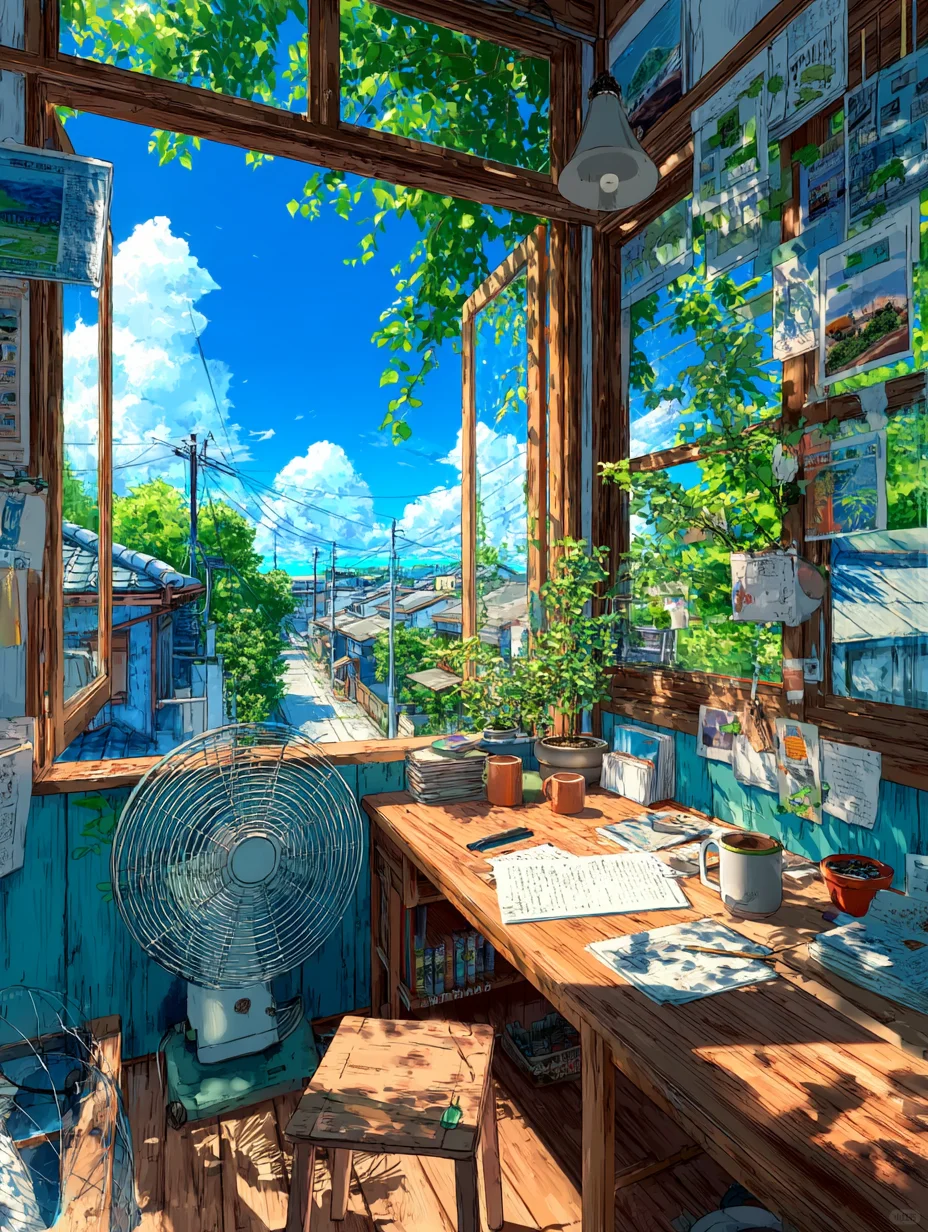入夏·风一吹进来夏天就落在了窗沿上🪟