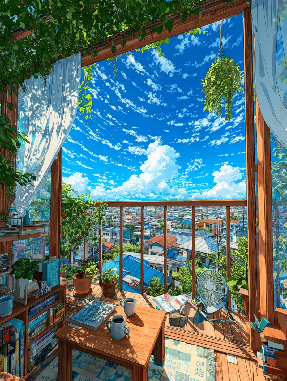 入夏·风一吹进来夏天就落在了窗沿上🪟