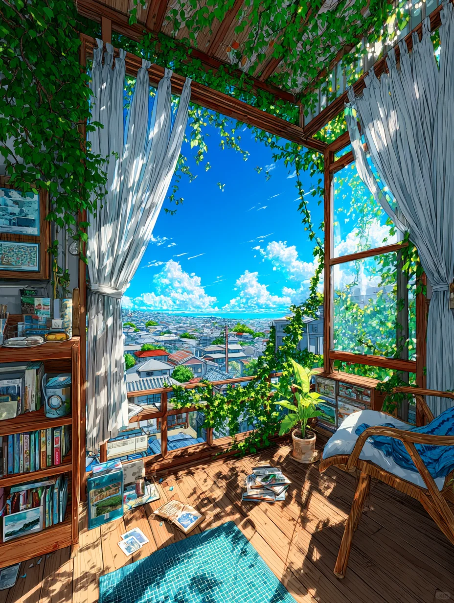 入夏·风一吹进来夏天就落在了窗沿上🪟