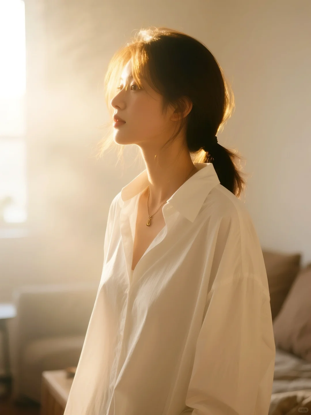 阳光下的少女、治愈系氛围感
