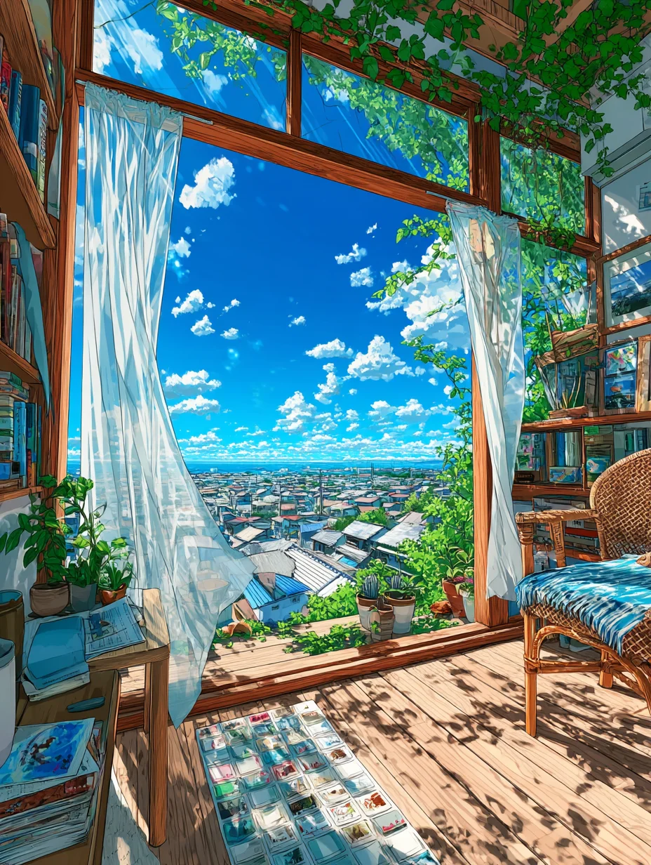 入夏·风一吹进来夏天就落在了窗沿上🪟